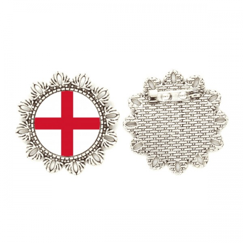 england national flag eu country silver flower brooch hook pin breastpin