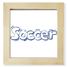 Football Blue Soccer Front Pattern Square Picture Frame Wall Tabletop Display Football Blue Soccer Front Pattern Square Picture Frame Wall Tabletop Display