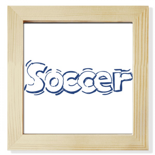 Football Blue Soccer Front Pattern Square Picture Frame Wall Tabletop Display Football Blue Soccer Front Pattern Square Picture Frame Wall Tabletop Display