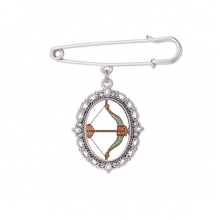 射手座星座标志插画图案 胸针夹开衫别针吊坠饰品