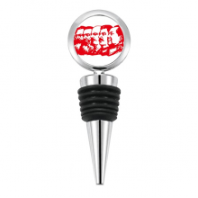 Red Marxism Chairman Mao China Bottle Stopper Stainless Steel Rubber Reusable