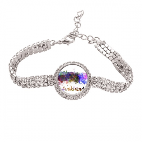 auckland new  city watercolor tennis chain anklet bracelet diamond jewelry