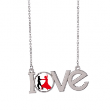 双人舞交际舞舞者 爱LOVE项链吊坠珠宝饰品