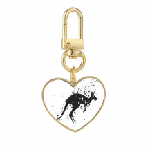 australia koala outline illustration gold heart keychain metal keyring holder australia koala outline illustration gold heart keychain metal keyring holder