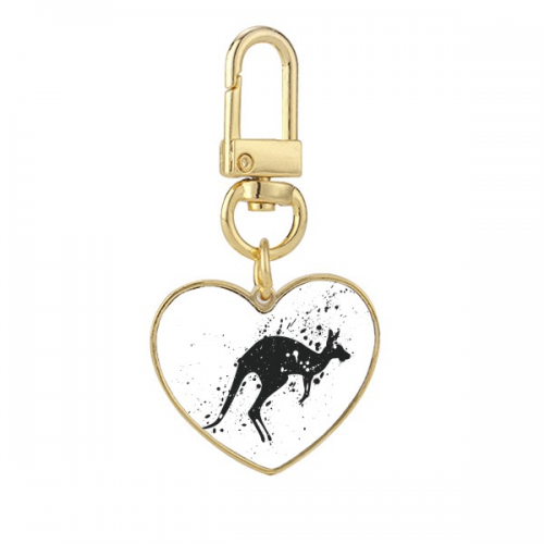 australia koala outline illustration gold heart keychain metal keyring holder australia koala outline illustration gold heart keychain metal keyring holder