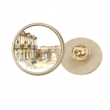 土耳其以弗所亚细亚大城市爱琴海 金色金属饰钉胸针徽章