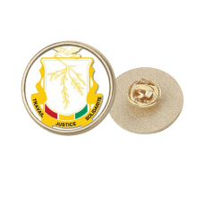 guinea afnational emblem round metal golden pin brooch clip