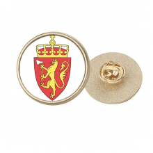 norway eu national emblem Round Metal Golden Pin Brooch Clip