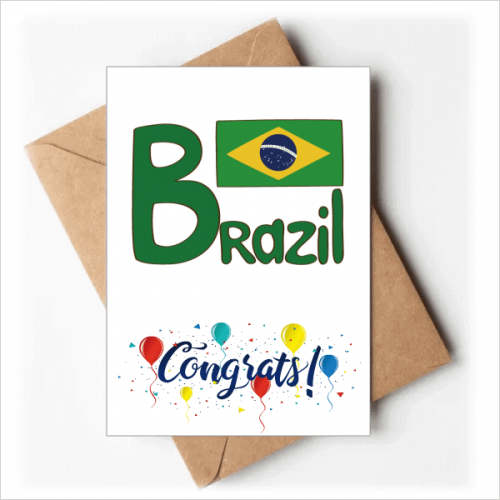 Brazil National Flag Green Pattern Wedding Cards Congratulations Greeting Envelopes Brazil National Flag Green Pattern Wedding Cards Congratulations Greeting Envelopes