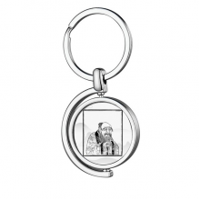 Dao  Lao Tzu China Rotating Keychain Metal Keyring Holder