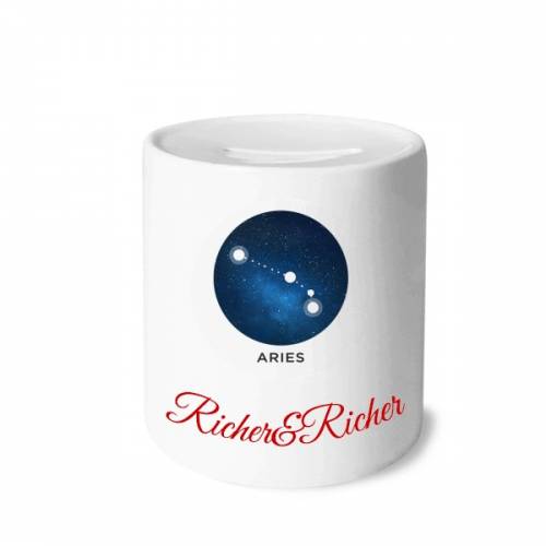 Aries Constellation Zodiac Sign Rich and Rich Bank Saving Box Coin