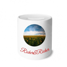 向日葵白云天空 越来越有钱存钱罐零钱盒