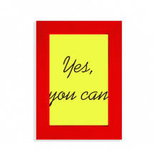 你可以做到英文名言励志语句 摆台相框红色装饰画框6寸