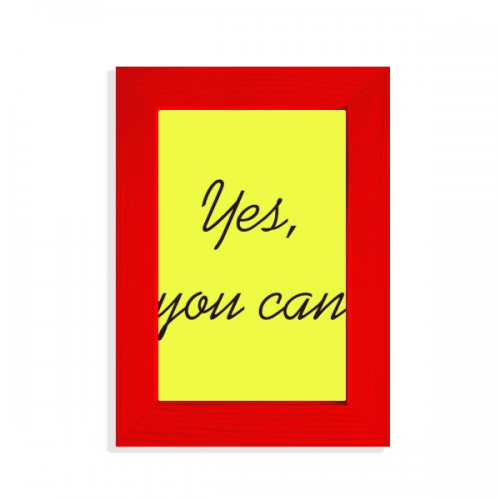 你可以做到英文名言励志语句 摆台相框红色装饰画框6寸