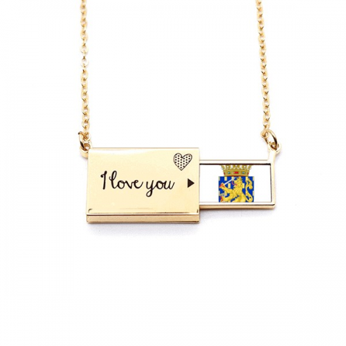 nederlands eu national emblem letter envelope necklace pendant jewelry