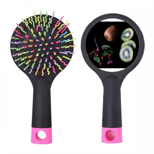 Fresh Fruits Kiwifruit Cherry Picture Salon Detangling Hair Brush Cushion Base