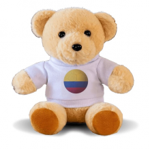 Colombia National Flag Soccer Football Bear Toy Animal Plush Toy Hoodie Doll