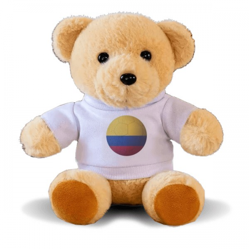 Colombia National Flag Soccer Football Bear Toy Animal Plush Toy Hoodie Doll