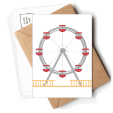 Amusement Park Colourful Ferris Wheel Pattern Postcards Envelopes Blank Note Cards Mailing