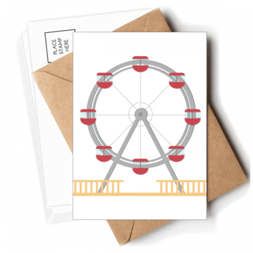 Amusement Park Colourful Ferris Wheel Pattern Postcards Envelopes Blank Note Cards Mailing Amusement Park Colourful Ferris Wheel Pattern Postcards Envelopes Blank Note Cards Mailing