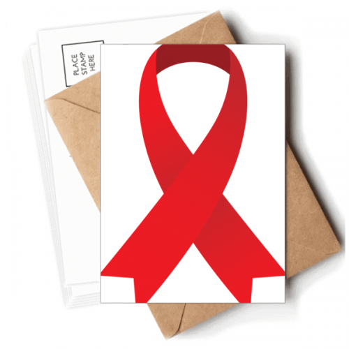 Red Ribbon Awareness World AIDS Day Postcards Envelopes Blank Note Cards Mailing Red Ribbon Awareness World AIDS Day Postcards Envelopes Blank Note Cards Mailing