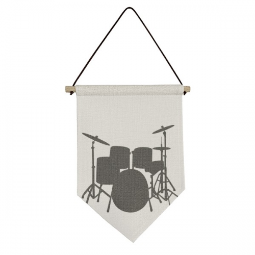 Song Music Drum Kit Energy Canvas Flag Hanging Wall Art Decor Banner