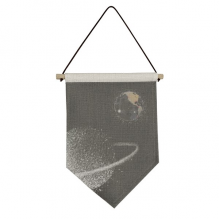 Universe Earth Nebulae White Canvas Flag Hanging Wall Art Decor Banner