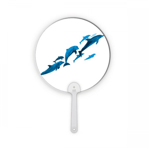 Dolphin Big Small Art Deco  Fashion Plastic Round Handheld Fan Decorations Craft