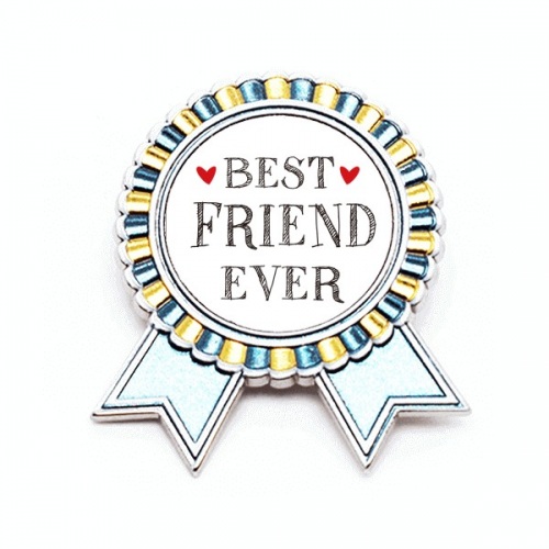 很好的朋友引用爱心 金属饰钉胸针徽章奖章