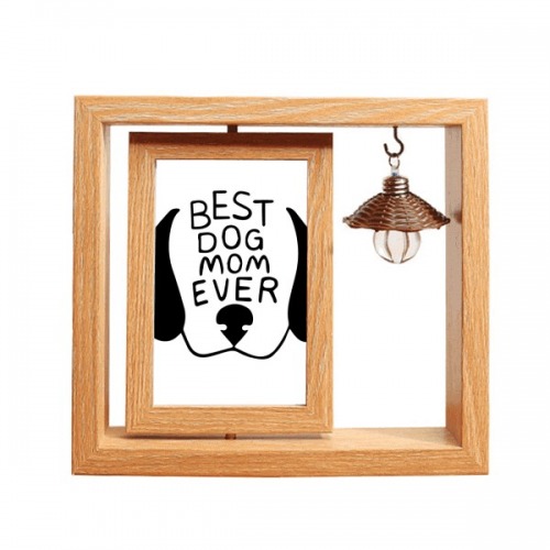 Best Dog Mom Ever Quote DIY Design Wooden Rotating Picture Photo Frame 4x6 Best Dog Mom Ever Quote DIY Design Wooden Rotating Picture Photo Frame 4x6