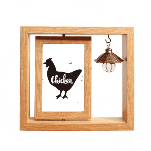 Chicken Black And White Animal Wooden Rotating Picture Photo Frame 4x6 Chicken Black And White Animal Wooden Rotating Picture Photo Frame 4x6