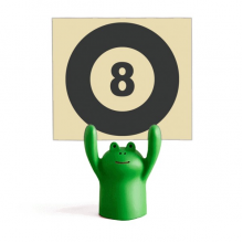 台球运动线描插画纹样 便签架卡通动物青蛙举手装饰