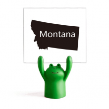 montana ameusa map outline Memo Holder Cartoon Animal Frog Stand Decoration