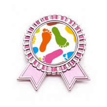Colorful Footprint Modern Style Fashion Poster Badge Brooch Pin Pink Winner Award Medal Colorful Footprint Modern Style Fashion Poster Badge Brooch Pin Pink Winner Award Medal