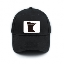 minnesota ameusa map outline Hat Classic Adjustable Black Baseball Cap