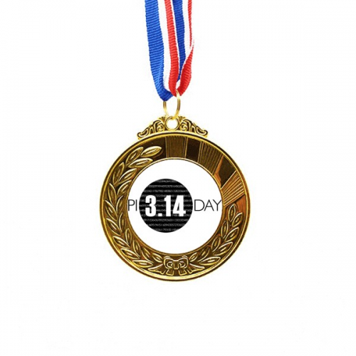 3.14 Pi Day Anniversary Art Deco  Fashion Gold Award Winner Medal First Place Ribbon