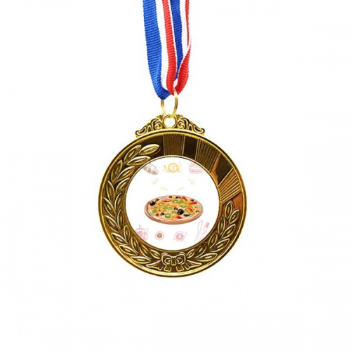 Assorted Italy Tomato Foods Pizza Gold Award Winner Medal First Place Ribbon