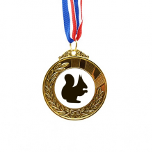 Black Squirrel Animal Portrayal Gold Award Winner Medal First Place Ribbon