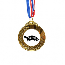 Black Tortoise Animal Outline Natural Gold Award Winner Medal First Place Ribbon