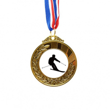 Black Winter Sport Skiing Outline Gold Award Winner Medal First Place Ribbon Black Winter Sport Skiing Outline Gold Award Winner Medal First Place Ribbon