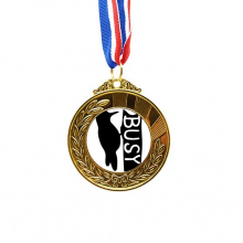 Black Woodpecker Animal Outline Natural Gold Award Winner Medal First Place Ribbon