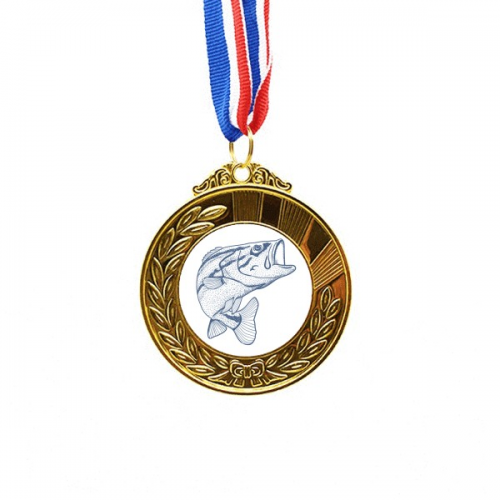 Grain Blue Big Fish Art Deco Fashion Gold Award Winner Medal First Place Ribbon Grain Blue Big Fish Art Deco Fashion Gold Award Winner Medal First Place Ribbon