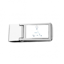 双鱼座星座星盘宇宙 超薄钱夹不锈钢支架口袋钱包