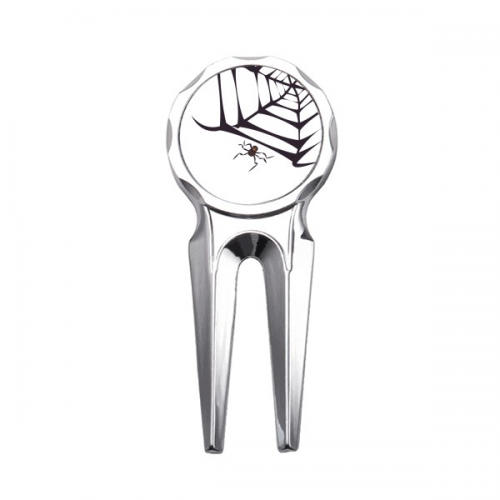 万圣节黑色蜘蛛网 高尔夫球叉果岭叉位标修复工具 万圣节黑色蜘蛛网 高尔夫球叉果岭叉位标修复工具