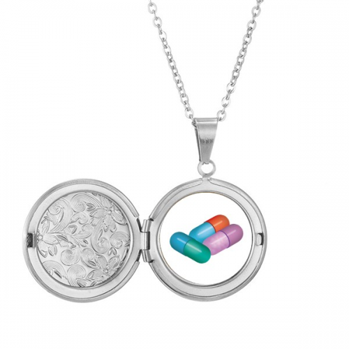 胶囊药片保健品图案 存照片项链可打开吊坠首饰 胶囊药片保健品图案 存照片项链可打开吊坠首饰