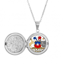 Chile National Emblem Country Locket Necklace Hold Picture Jewelry Birthday Gift