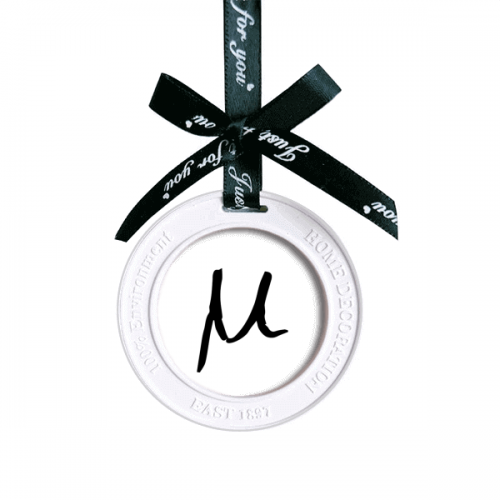 greek alphabet mu black  Ornament Charm Aromatherapy Pendant Charm