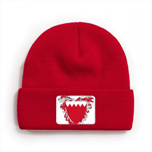Manama Bahrain National Emblem Beanie Hat Warm Cozy Knitted Cuffed Skull Cap