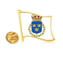 sweden eu national emblem Golden Metal Flag Lapel Pin Badge