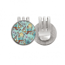 Blue Flower Owl Protect Animal Pet Lover Golf Ball Marker Hat Cap Clip Enamel Magnetic